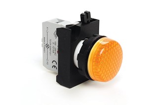 CP Serisi Plastik LED'li 100-230V AC Sarı 22 mm Sinyal